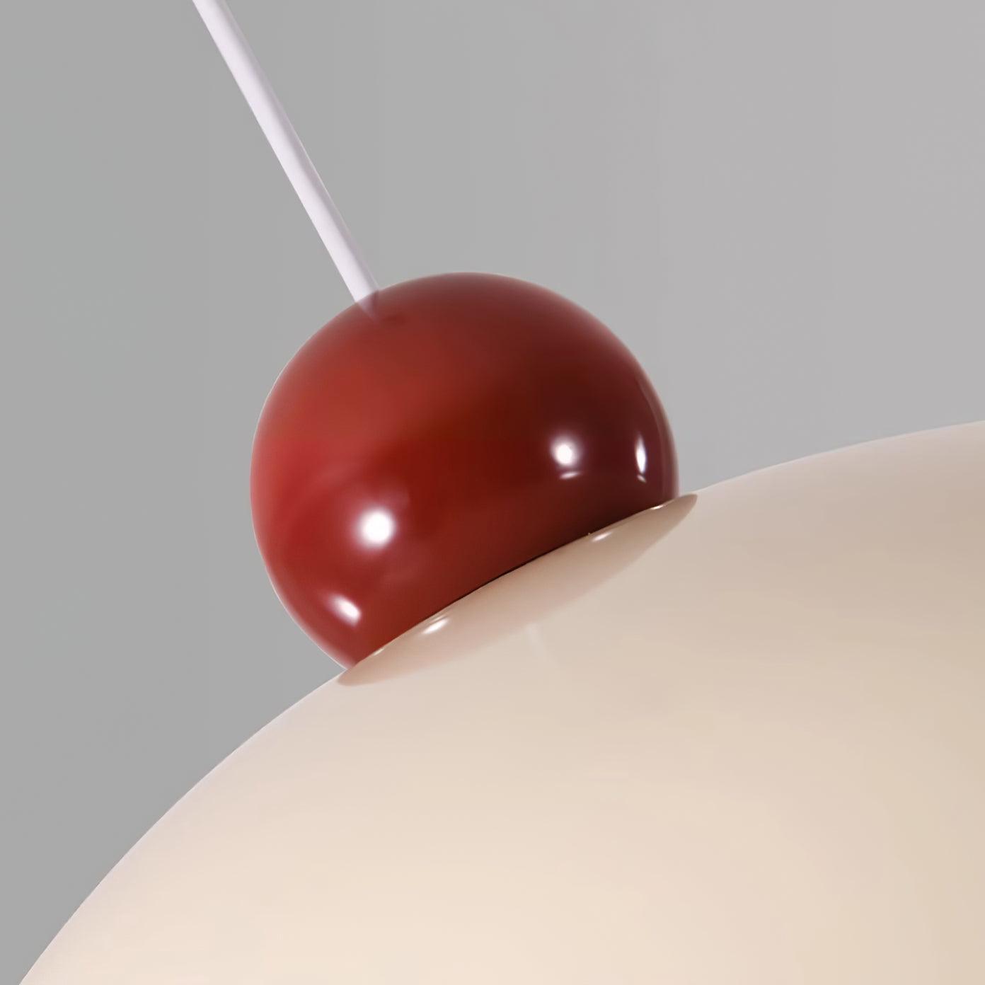 Sorvella Pendant Light Dome White Red Mid-Century-Neutral Decor