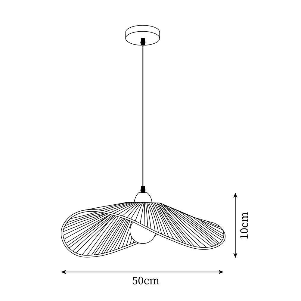 Pendant Lamp Woven Hemp Shade Sculptural Natural Modern