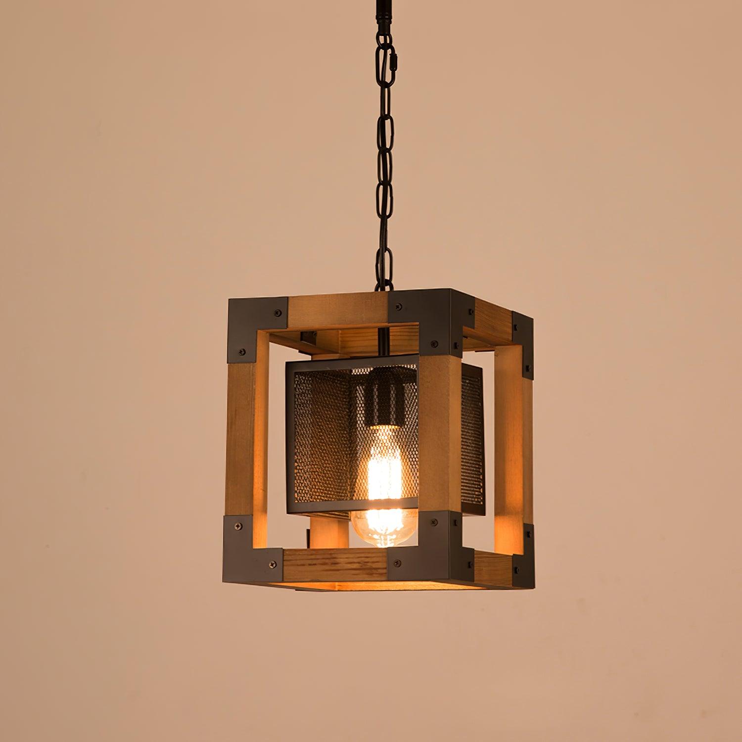 Grid Kitchen Island Rectangle Chandelier-Neutral Decor