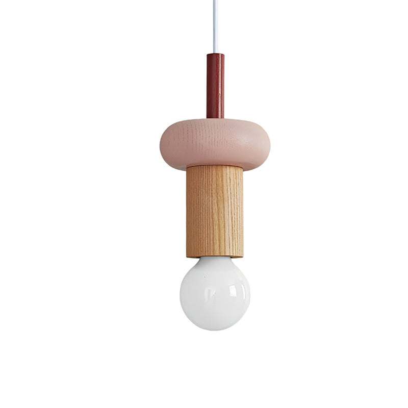 The pink Klee Geometric Pendant Light in a playful setting.
