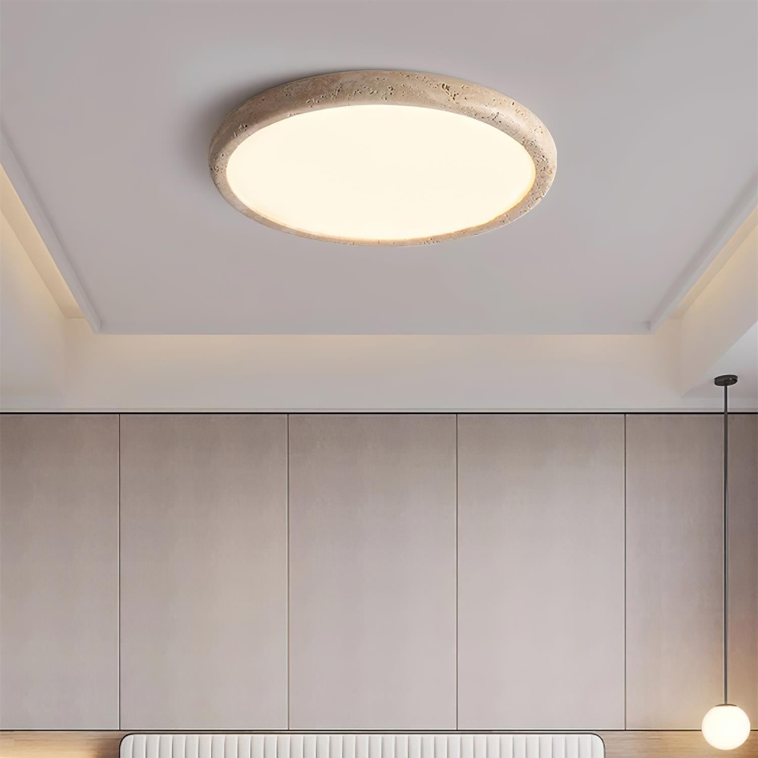 Lunaro Travertine Ceiling Light