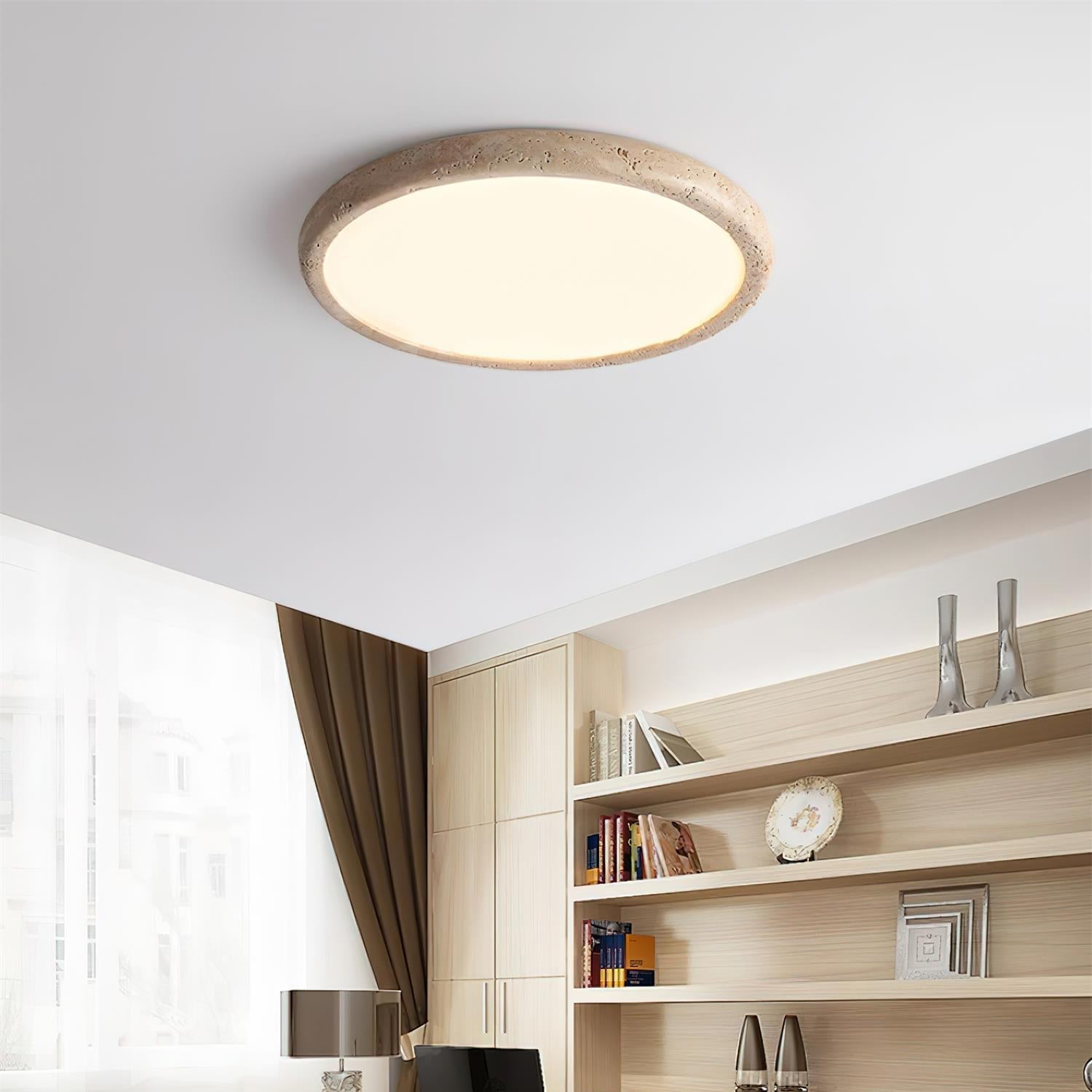 Lunaro Travertine Ceiling Light