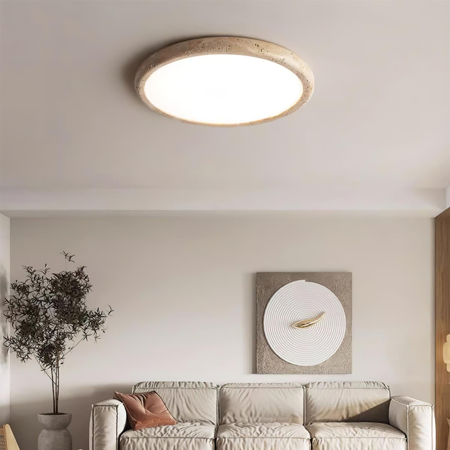 Ciro Travertine Ceiling Light-Neutral Decor