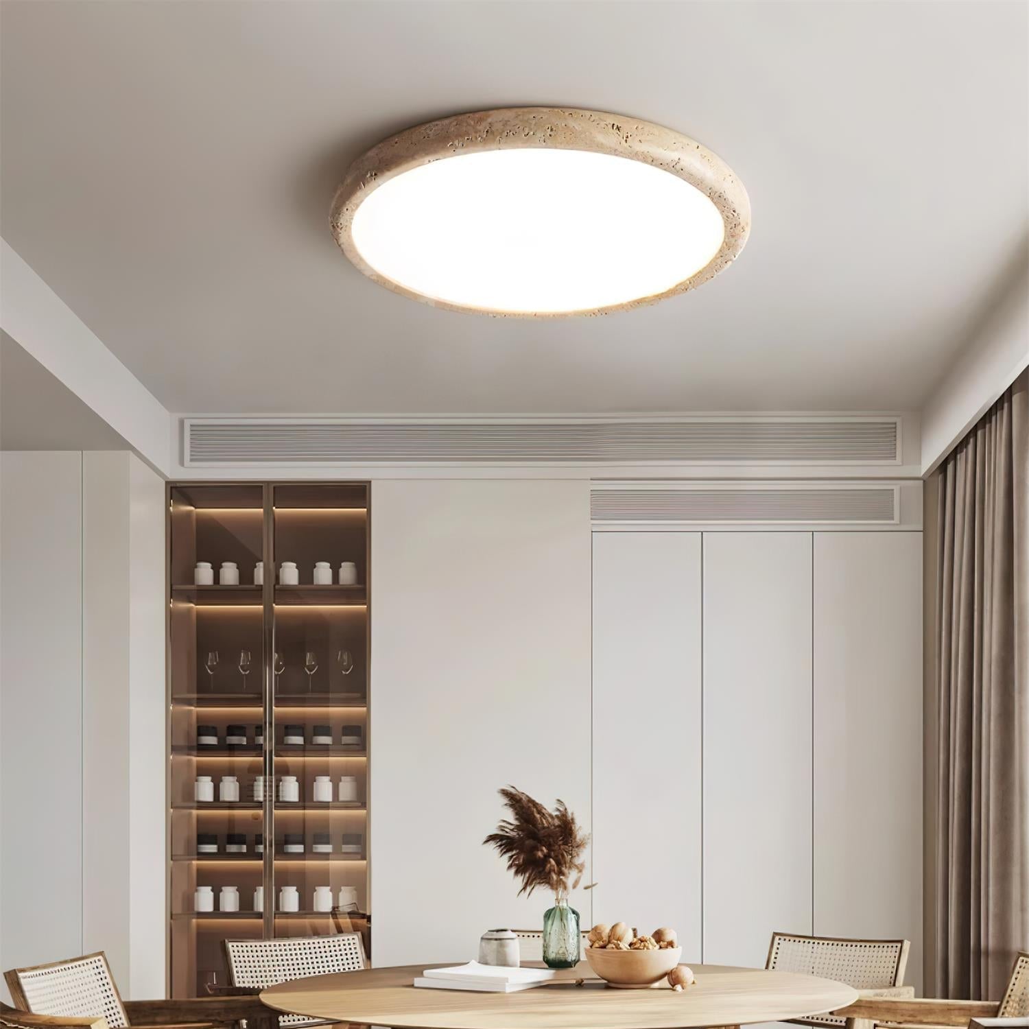 Lunaro Travertine Ceiling Light