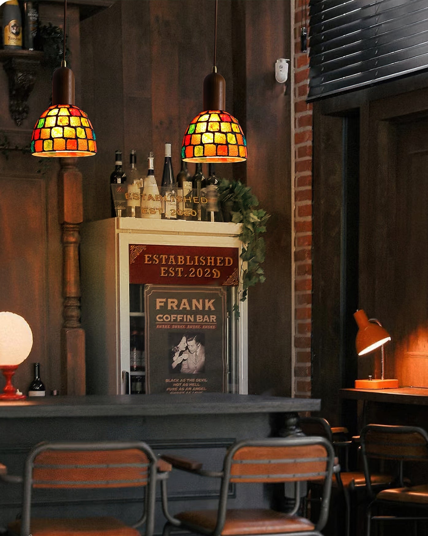 Lifestyle image featuring the Klima Pendant Light in a bohemian-style interior.