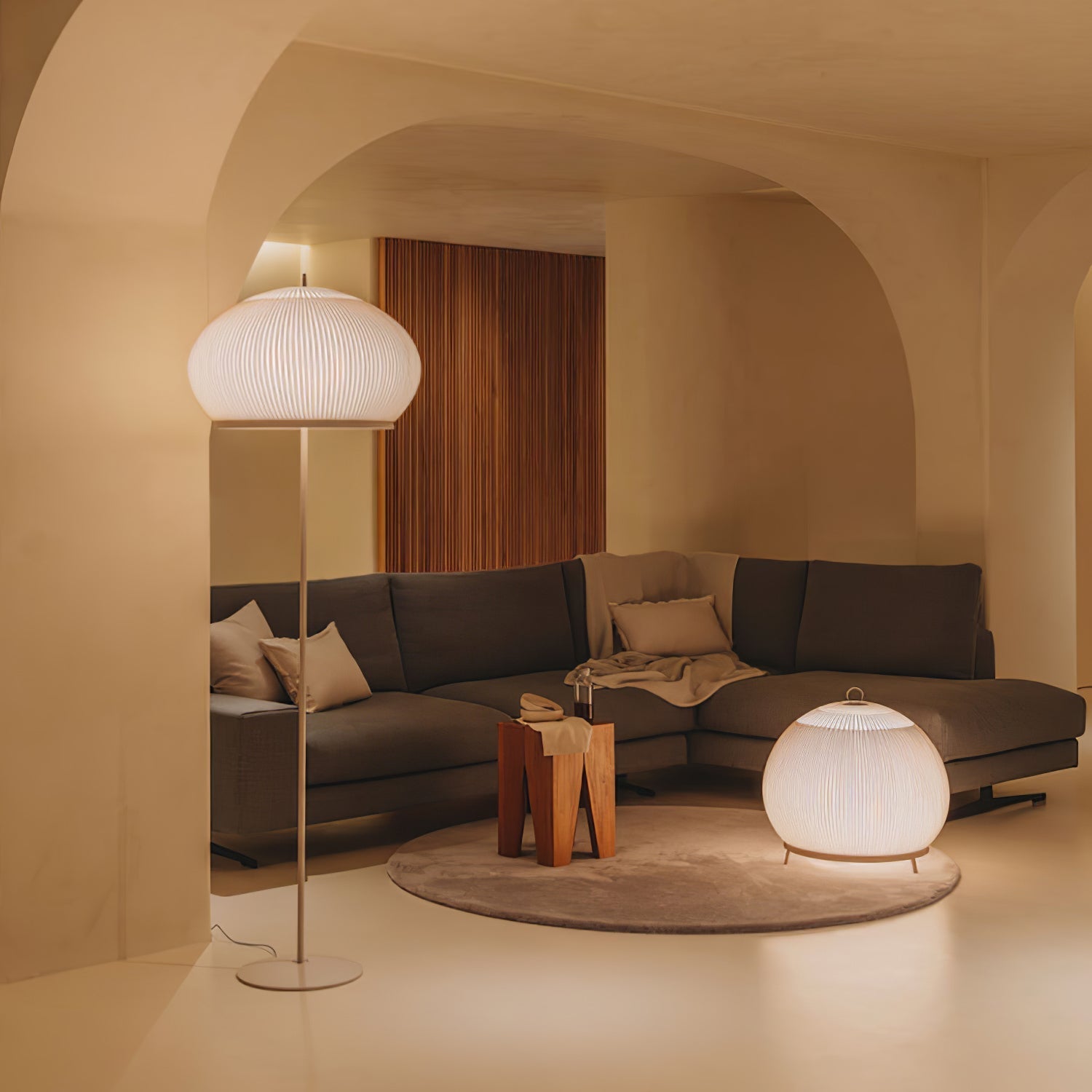 Sorenix Steel Fabric Floor Lamp-Neutral Decor