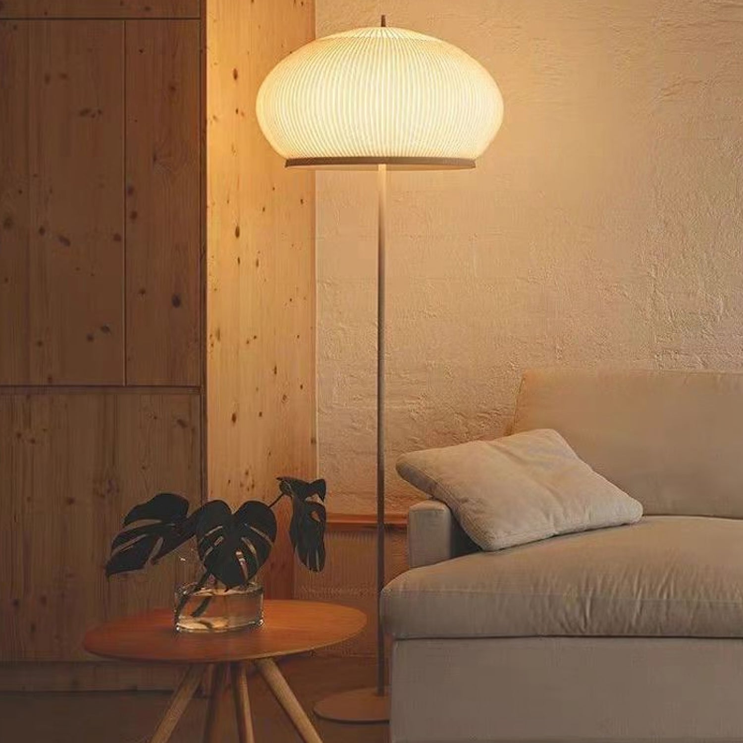Sorenix Steel Fabric Floor Lamp-Neutral Decor