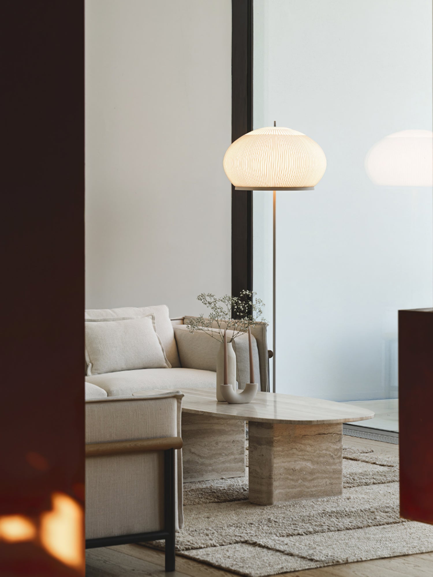 Sorenix Steel Fabric Floor Lamp-Neutral Decor