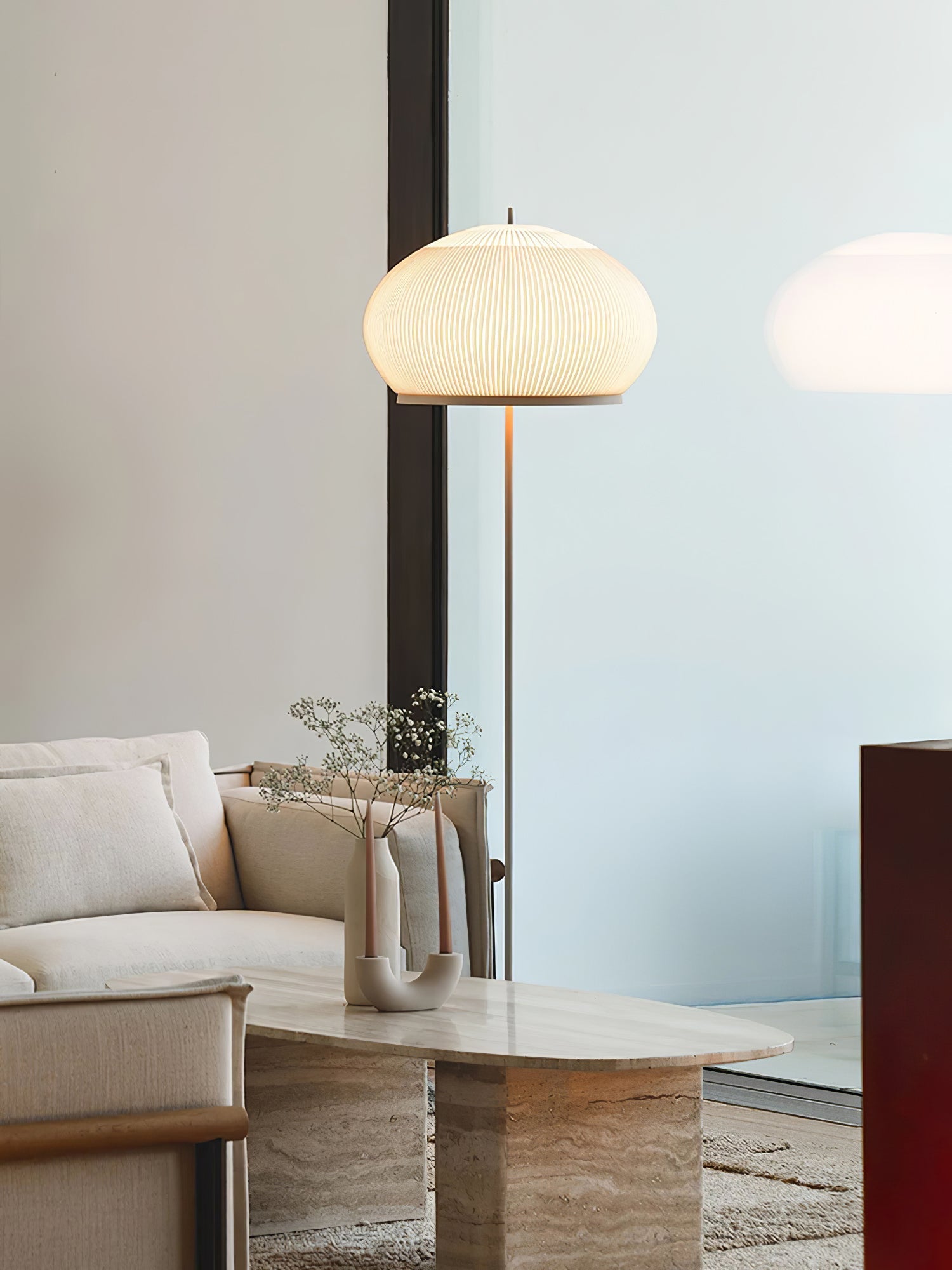 Sorenix Steel Fabric Floor Lamp-Neutral Decor