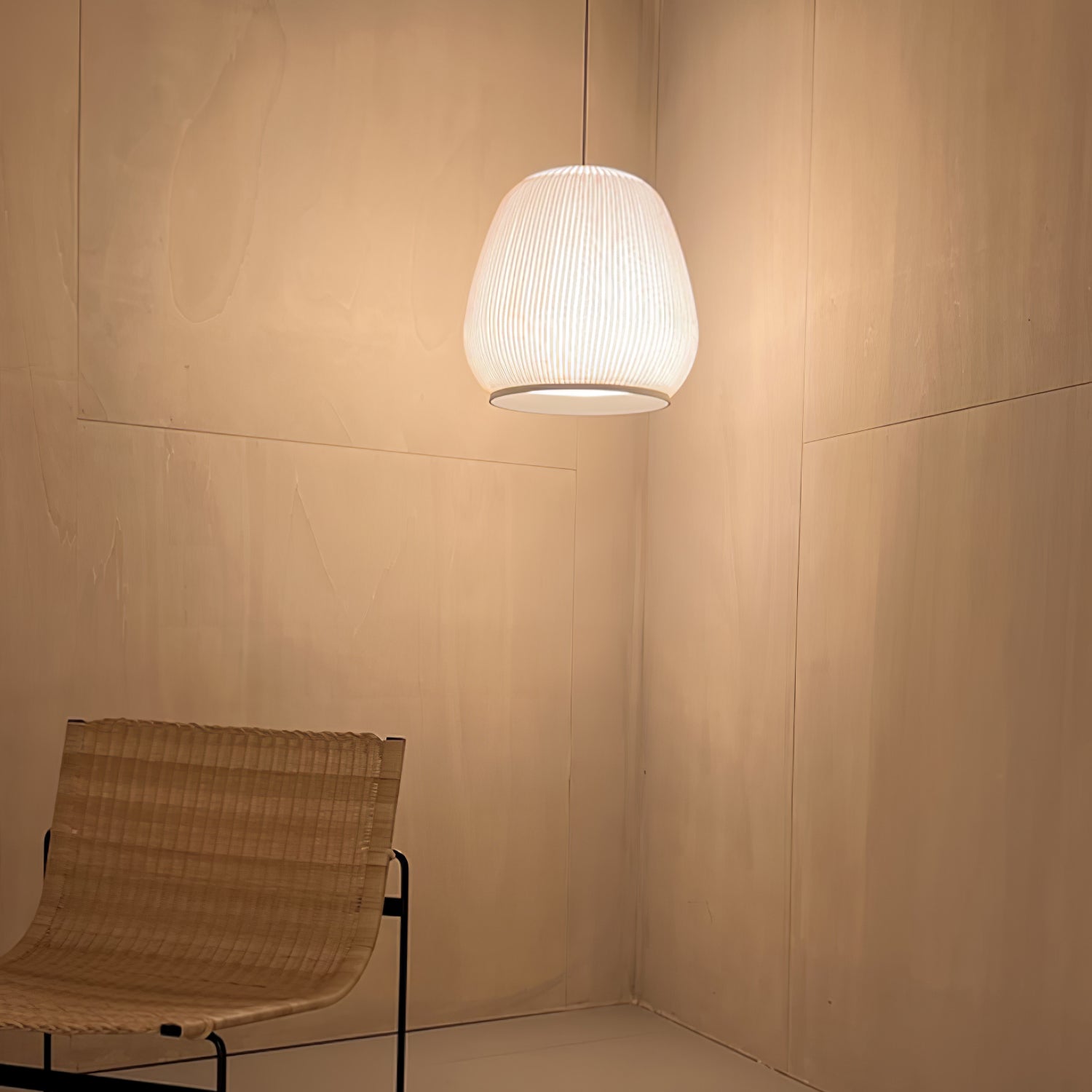 Blythe Minimalist Fabric Pendant Light-Neutral Decor