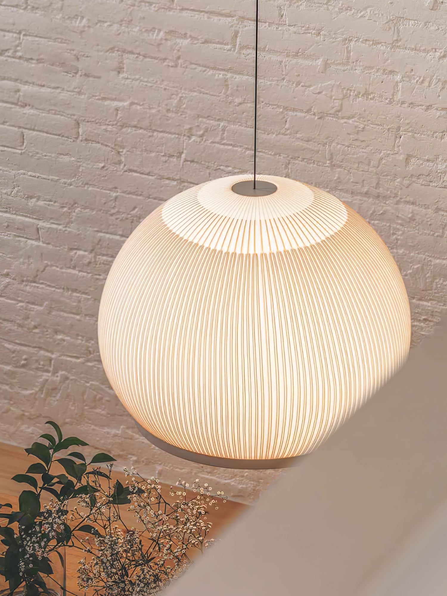Blythe Minimalist Fabric Pendant Light-Neutral Decor