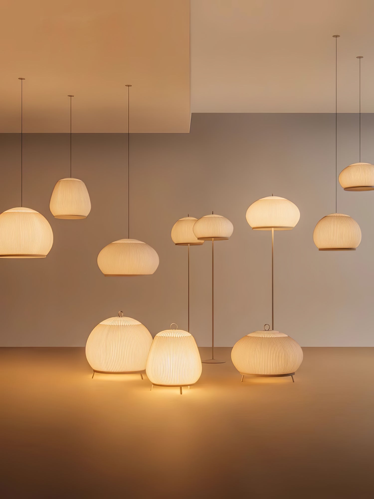 Blythe Minimalist Fabric Pendant Light-Neutral Decor