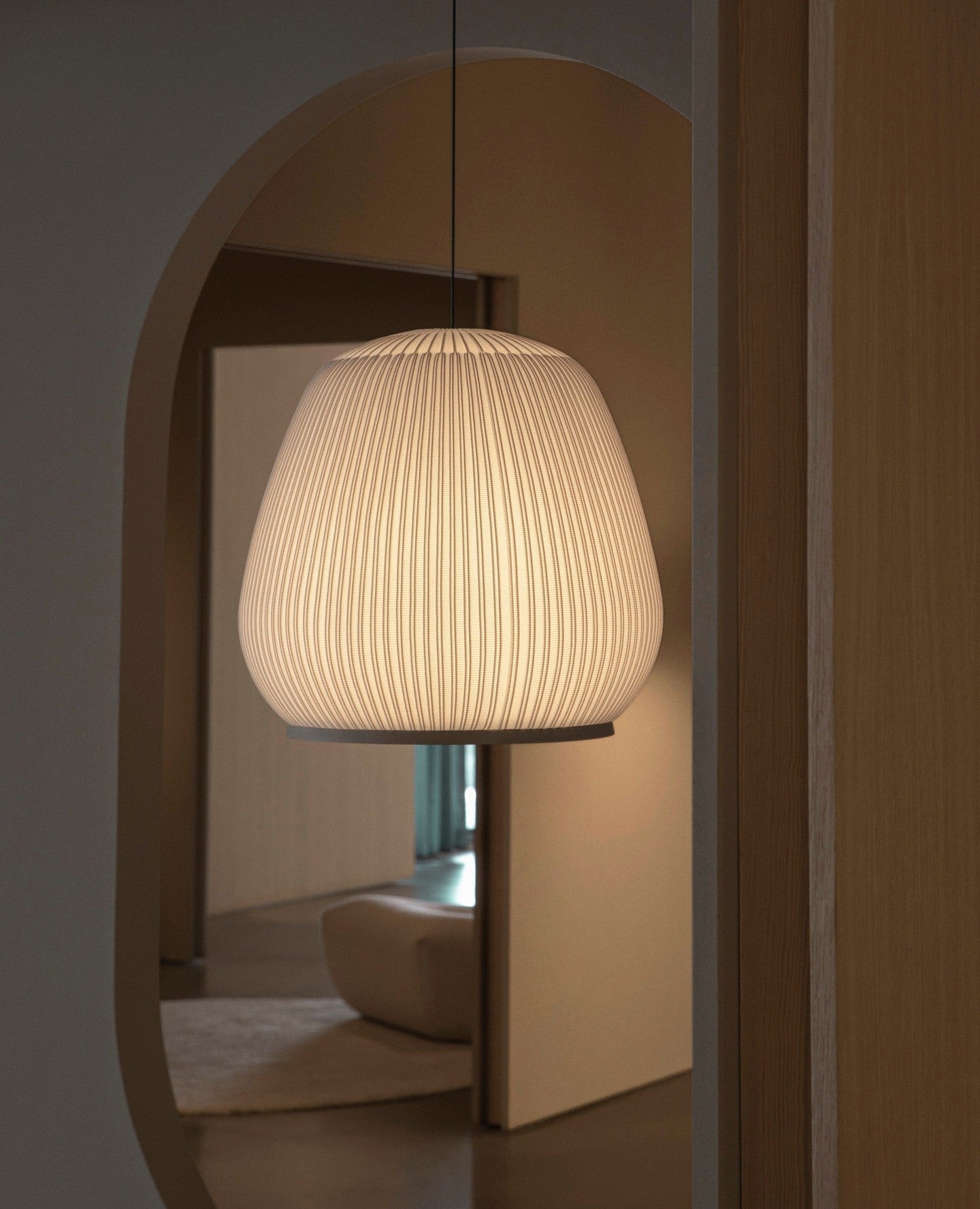 Blythe Minimalist Fabric Pendant Light-Neutral Decor