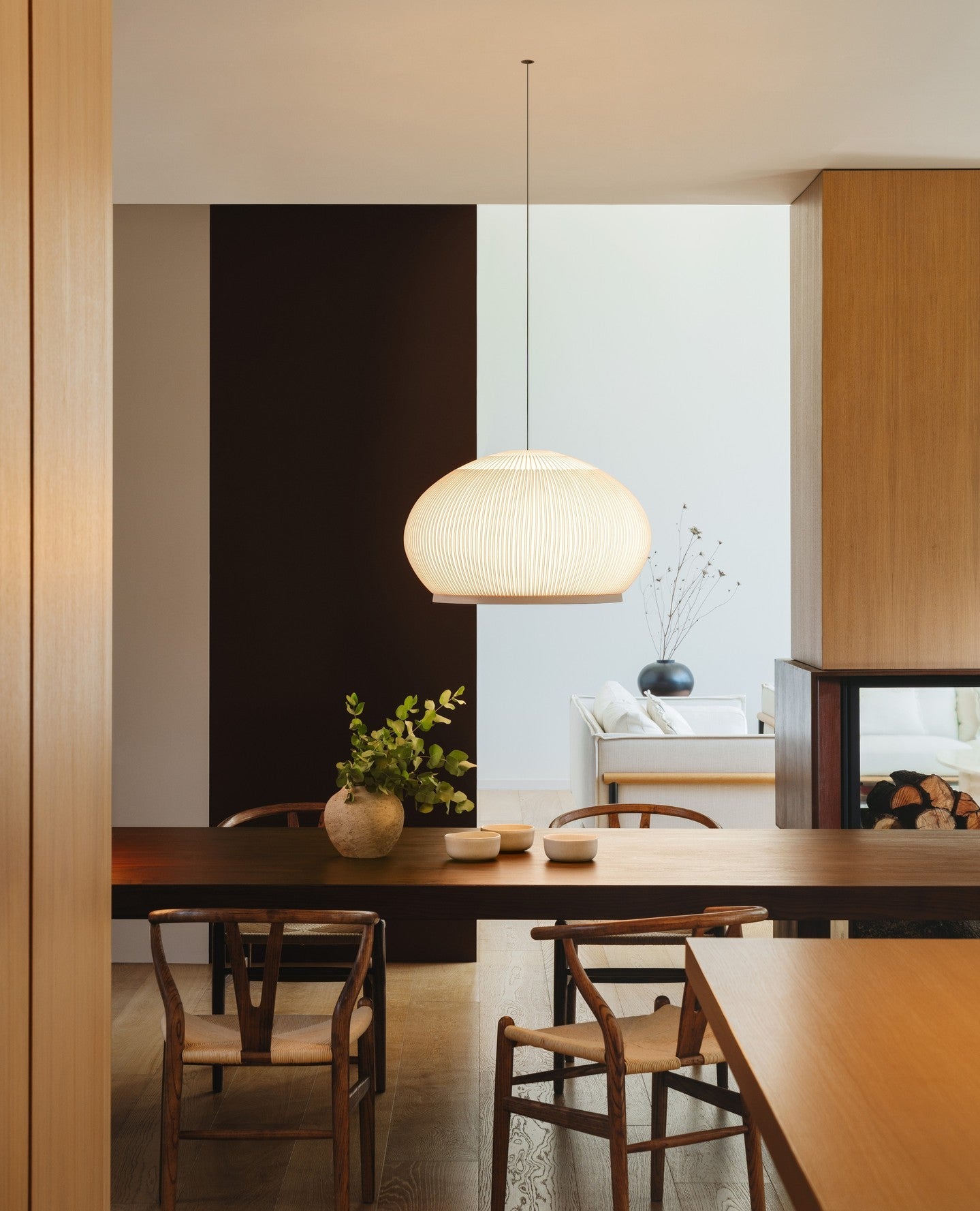Blythe Minimalist Fabric Pendant Light-Neutral Decor