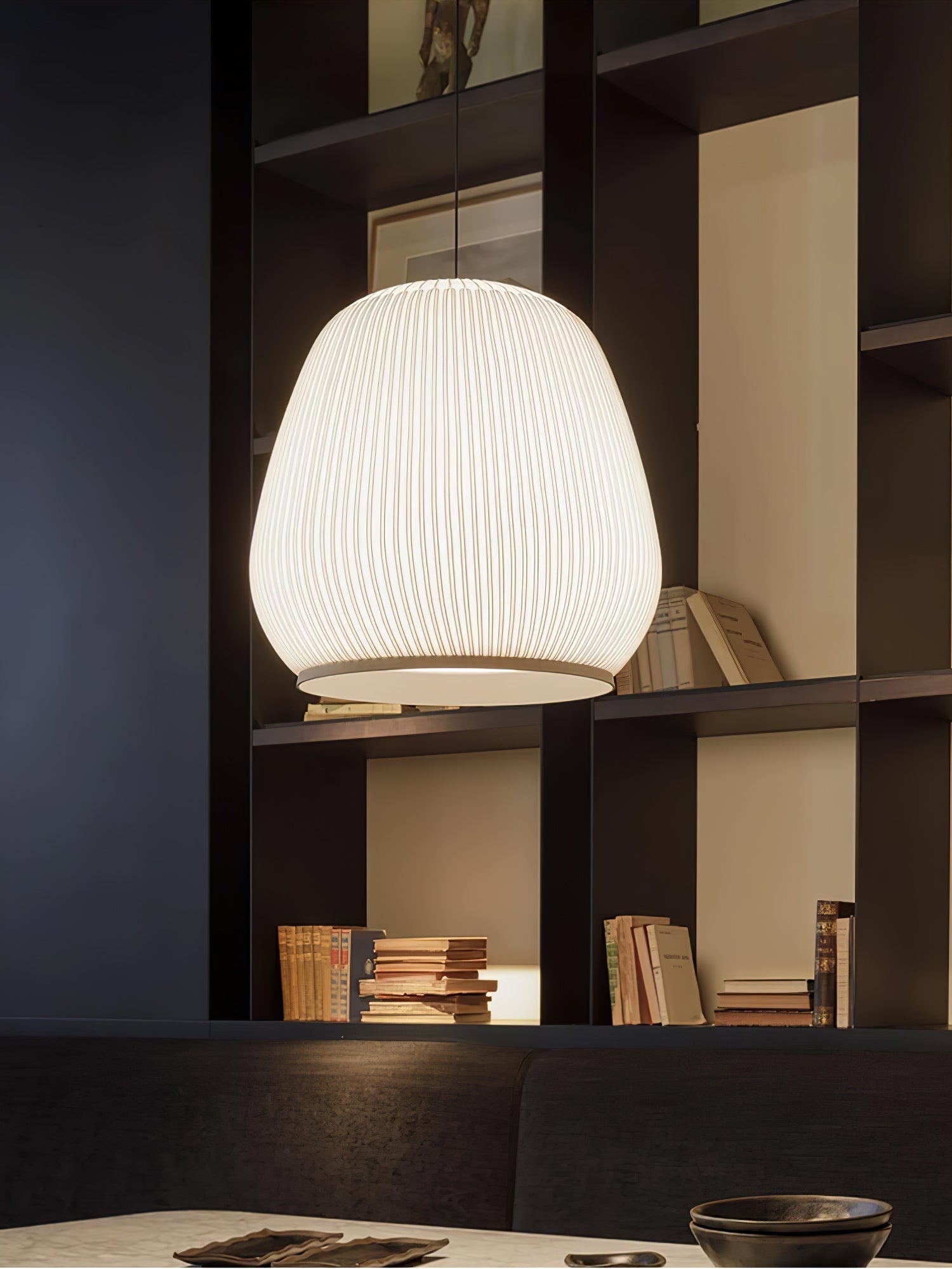 Blythe Minimalist Fabric Pendant Light-Neutral Decor