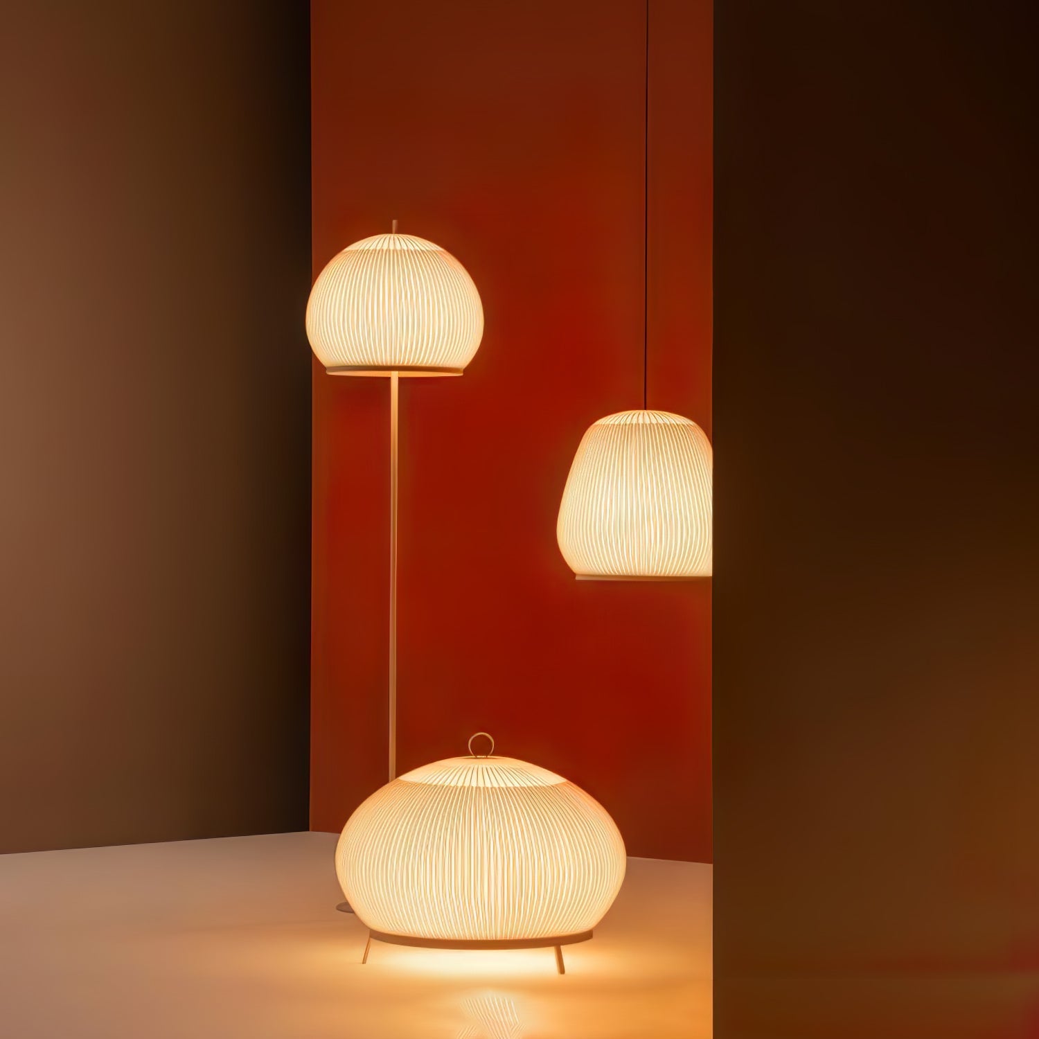 Blythe Minimalist Fabric Pendant Light-Neutral Decor
