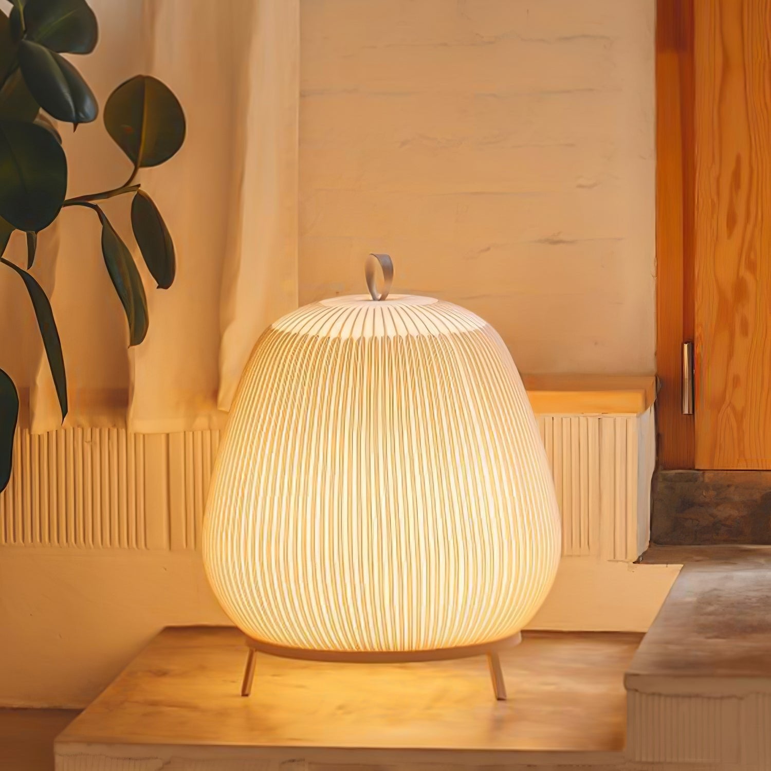 Nancy Modern Fabric Table Lamp-Neutral Decor