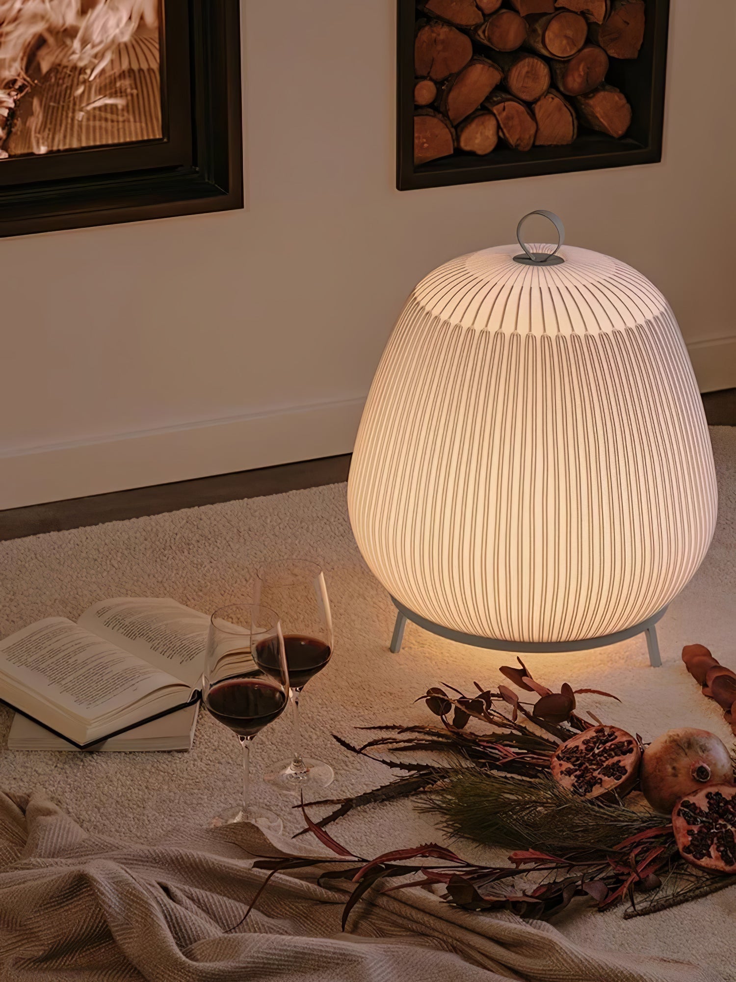 Nancy Modern Fabric Table Lamp-Neutral Decor