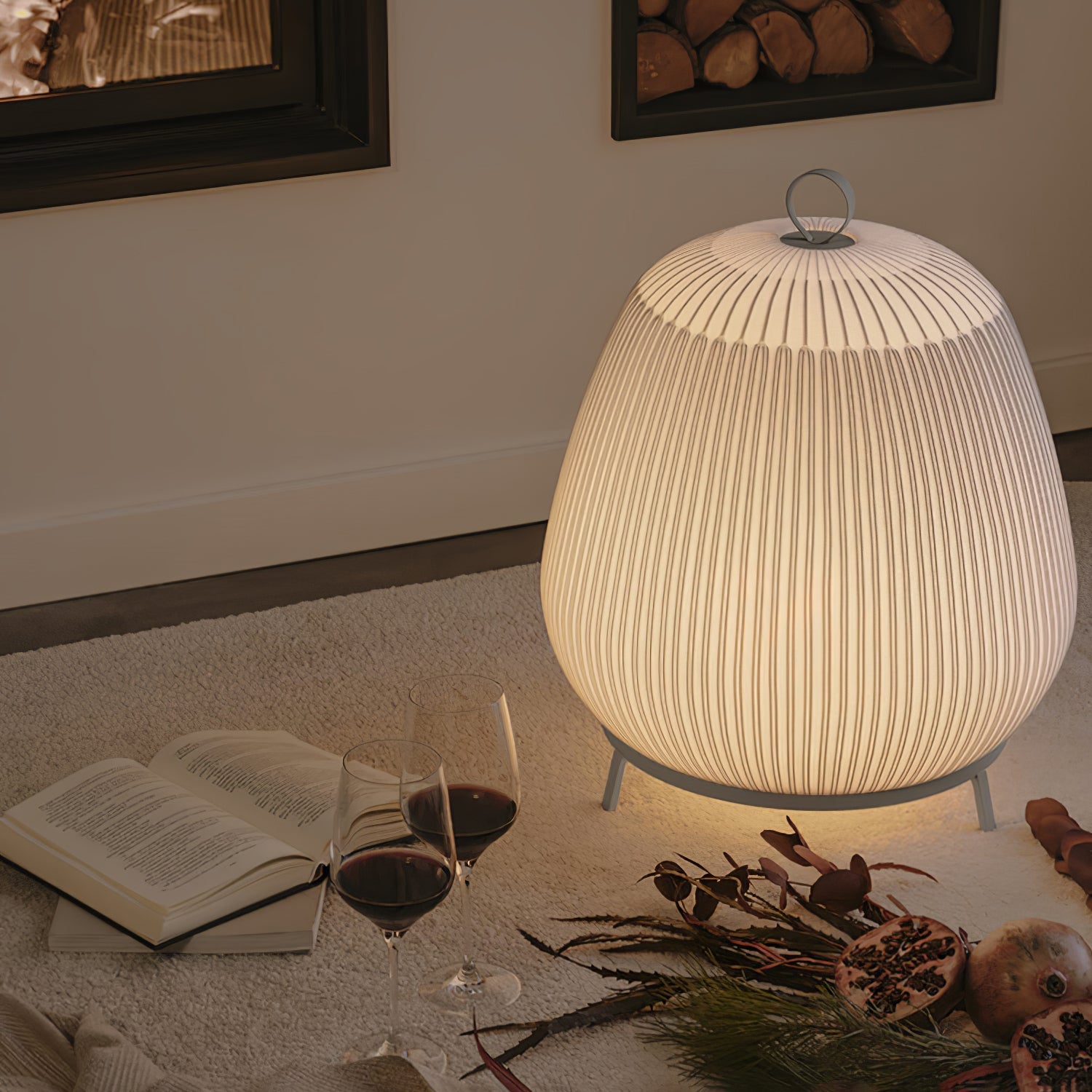 Nancy Modern Fabric Table Lamp-Neutral Decor