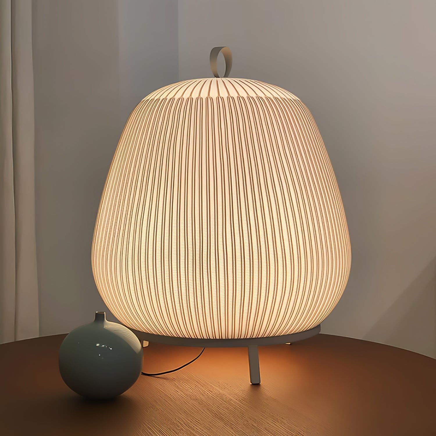 Nancy Modern Fabric Table Lamp-Neutral Decor