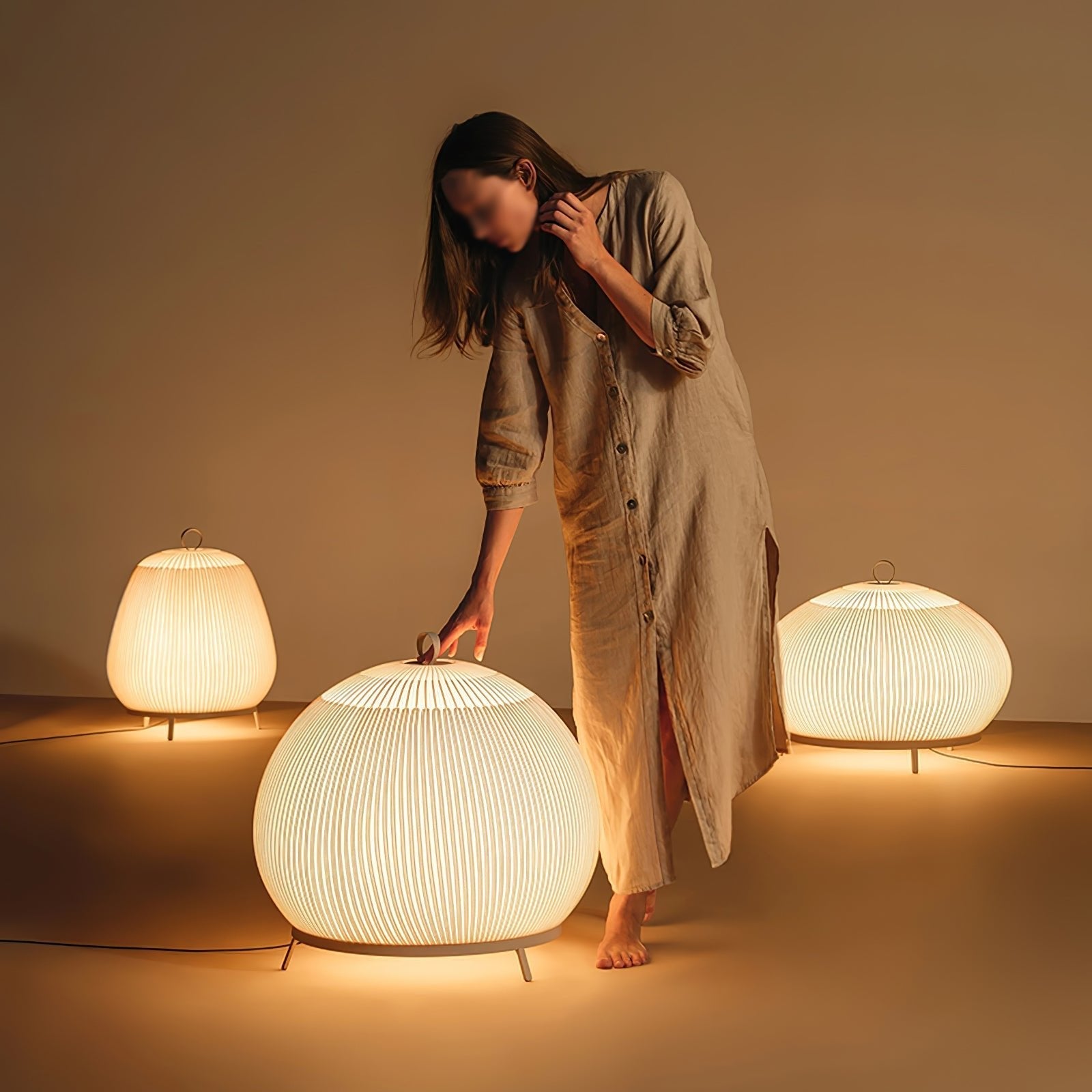 Nancy Modern Fabric Table Lamp-Neutral Decor