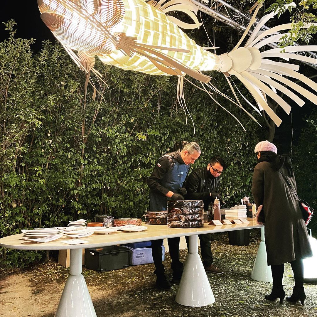 Koi Wood Chandelier
