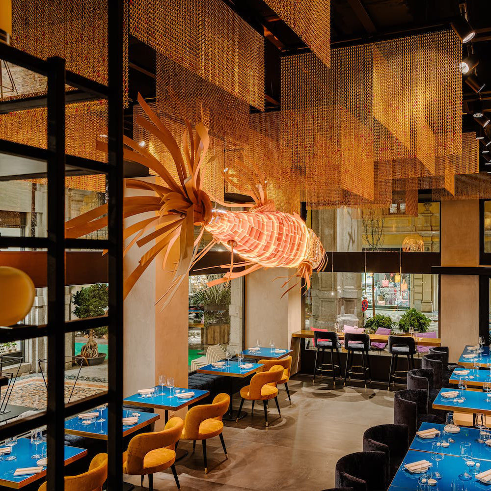 Koi Wood Chandelier