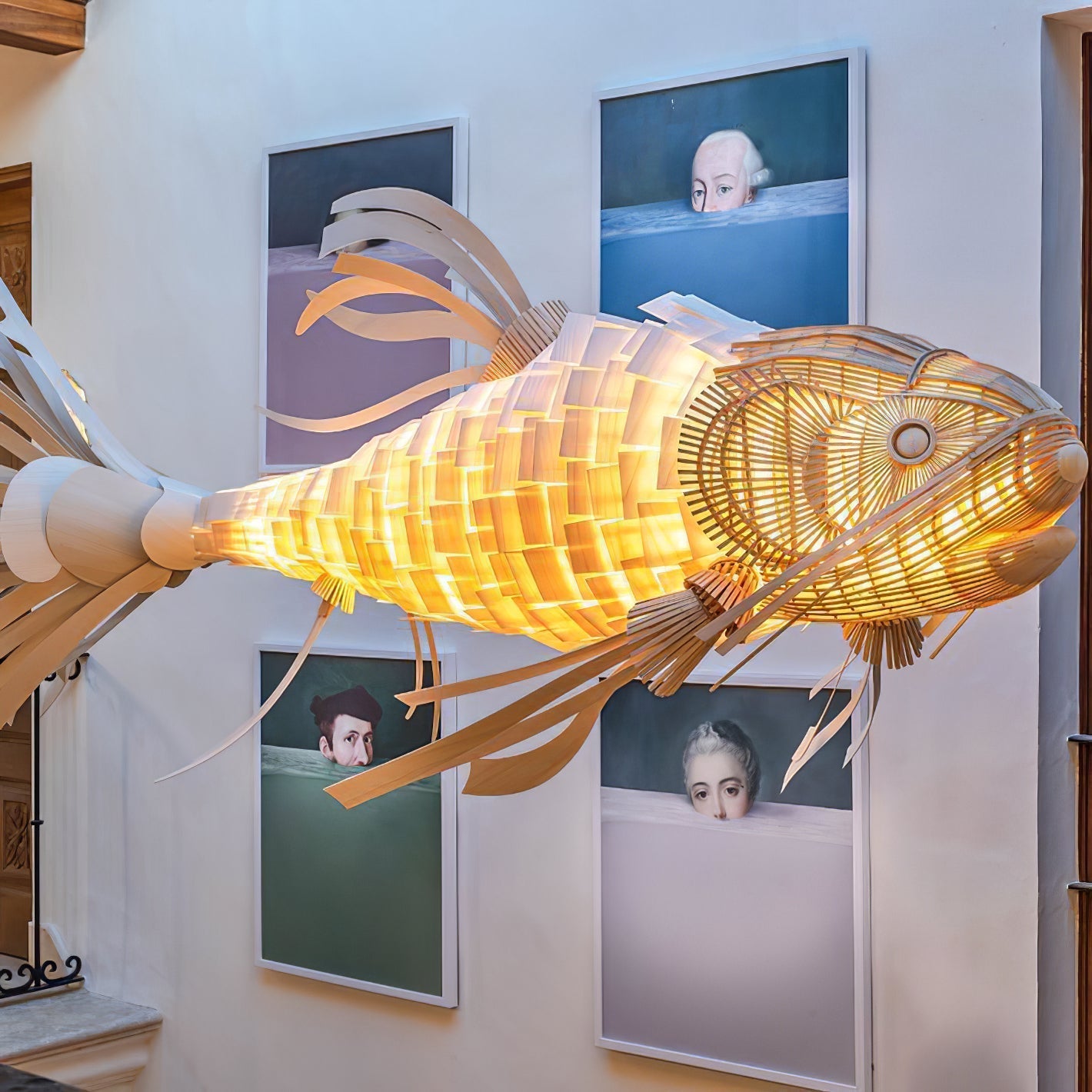 Koi Wood Chandelier