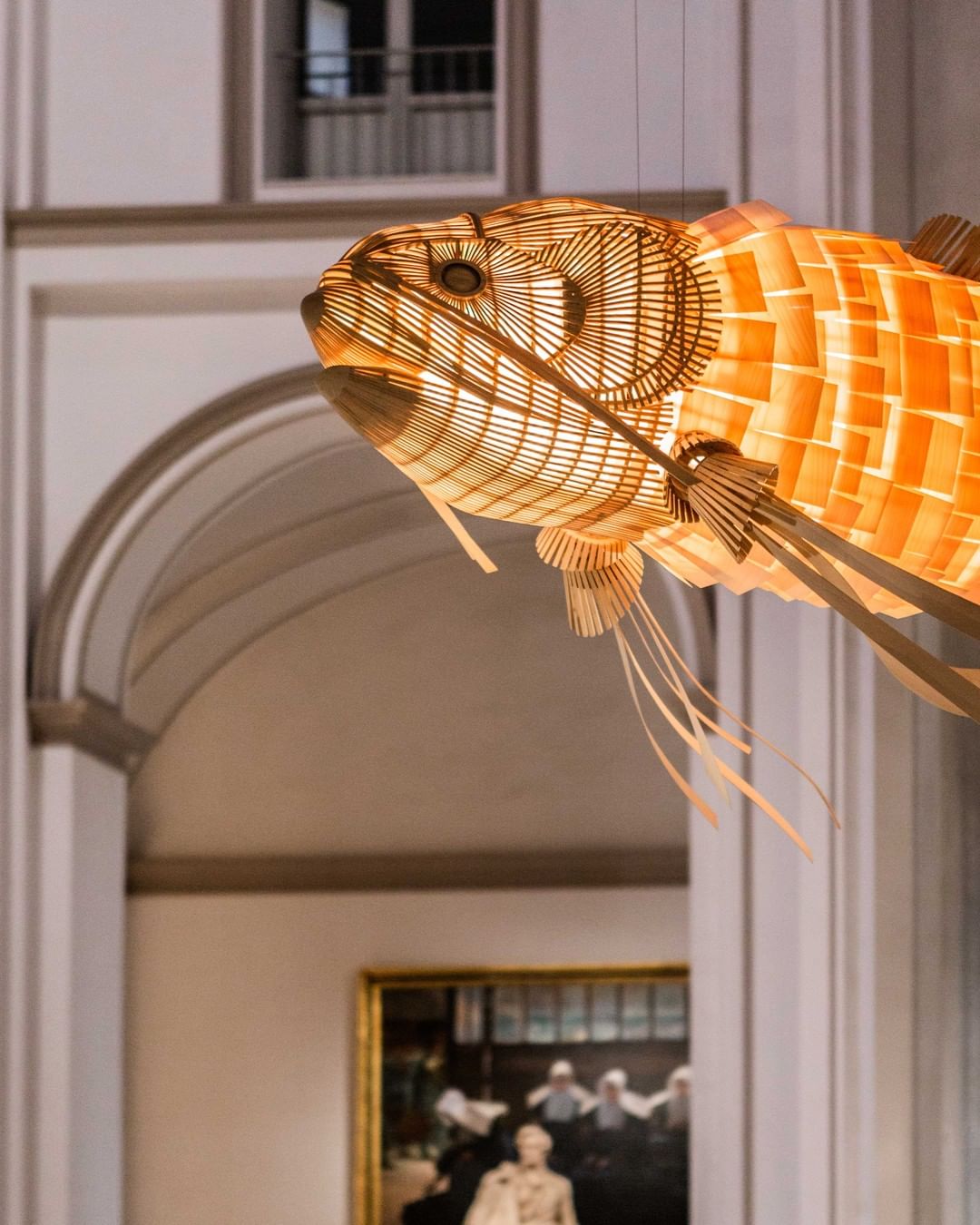 Koi Wood Chandelier