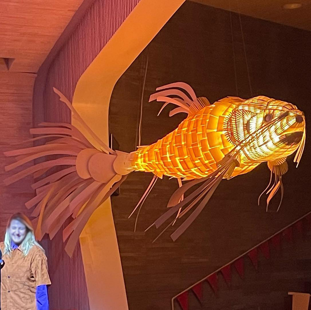 Koi Wood Chandelier