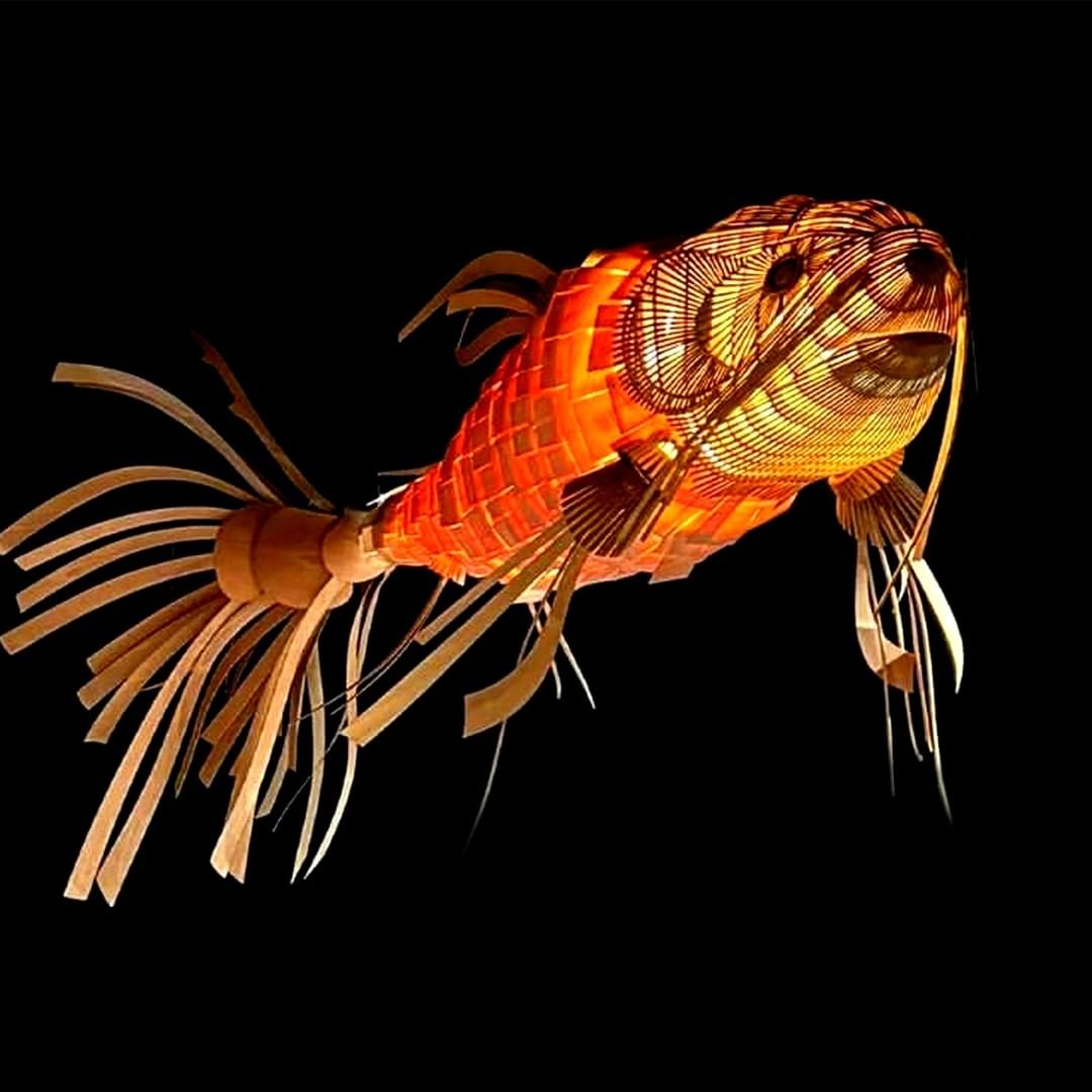 Koi Wood Chandelier