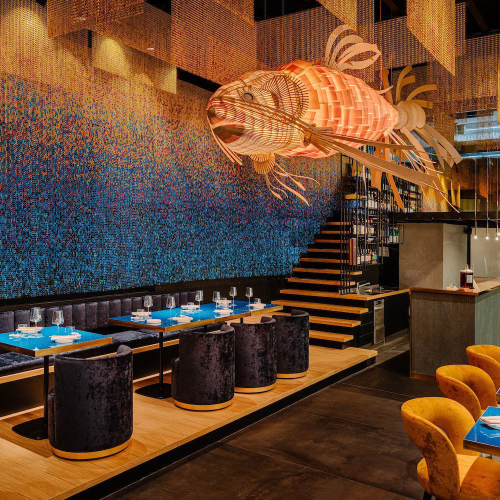 Koi Wood Chandelier