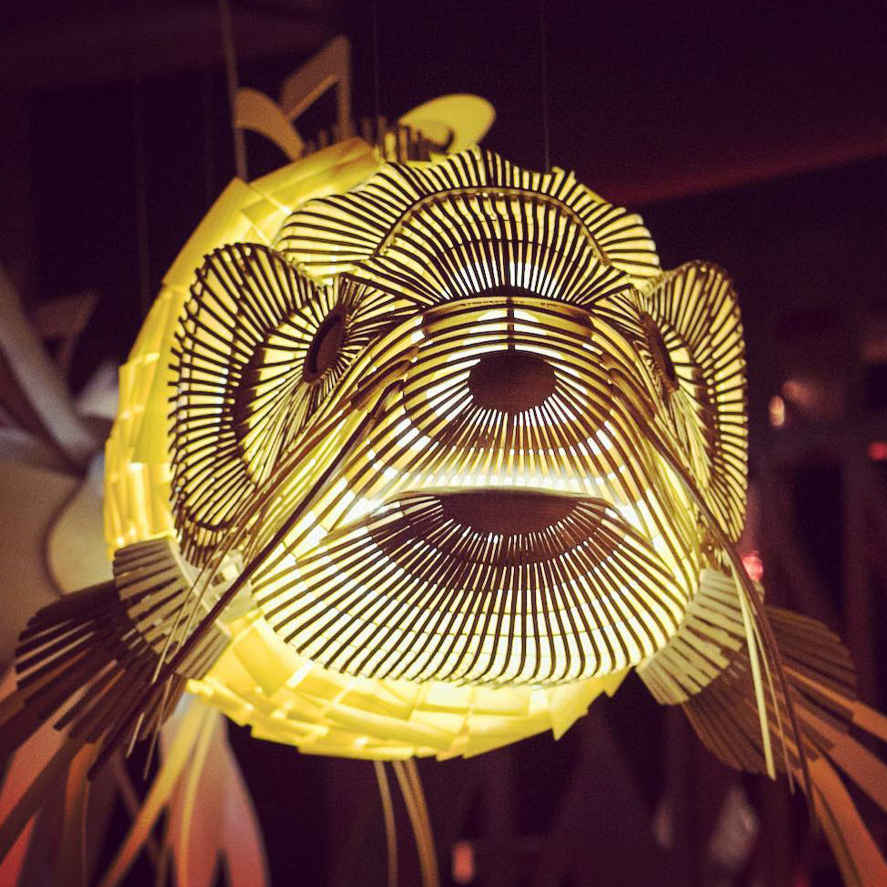Koi Wood Chandelier