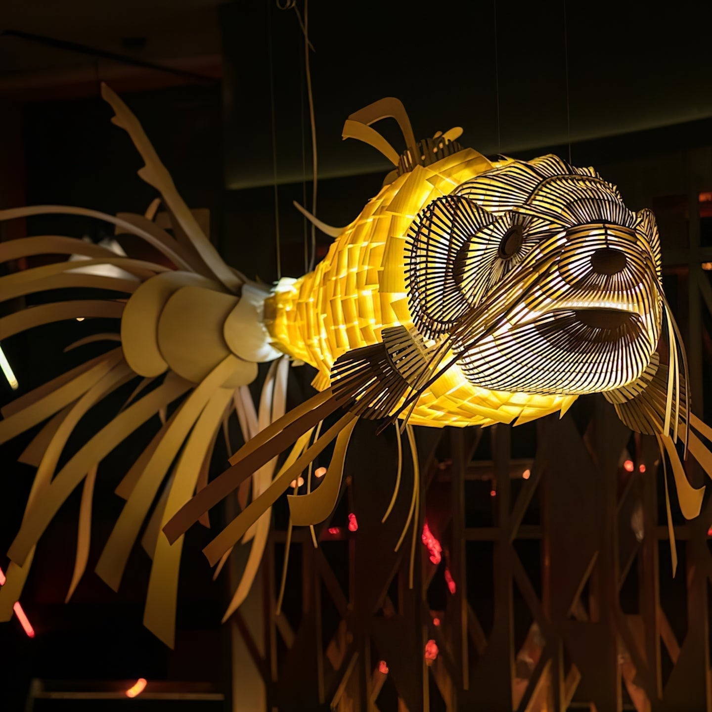 Koi Wood Chandelier