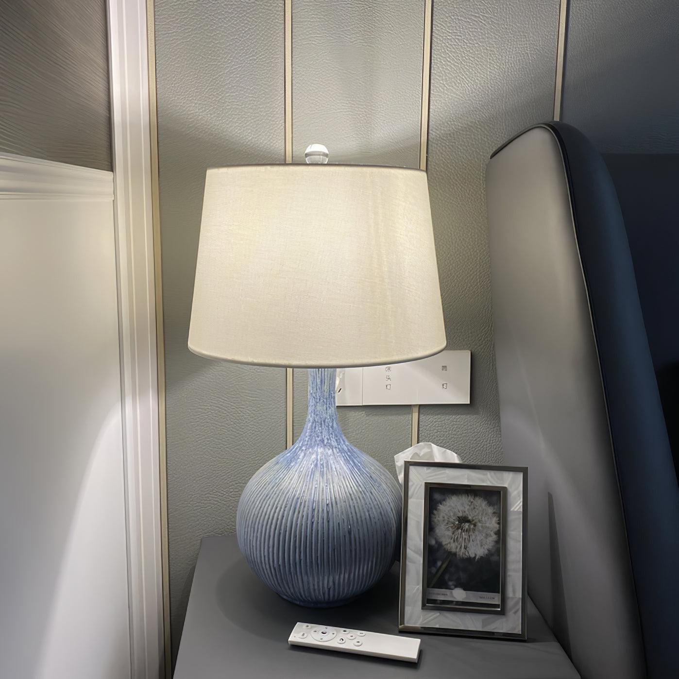 Deyra Ceramic Fabric Table Lamp-Neutral Decor
