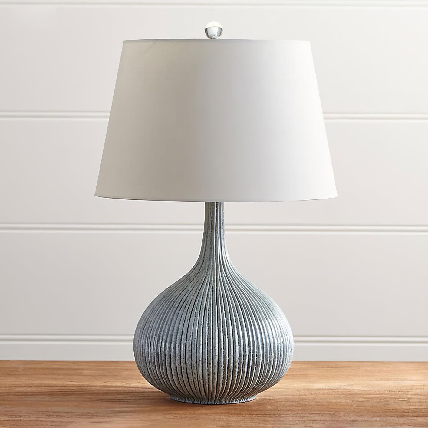 Deyra Ceramic Fabric Table Lamp-Neutral Decor
