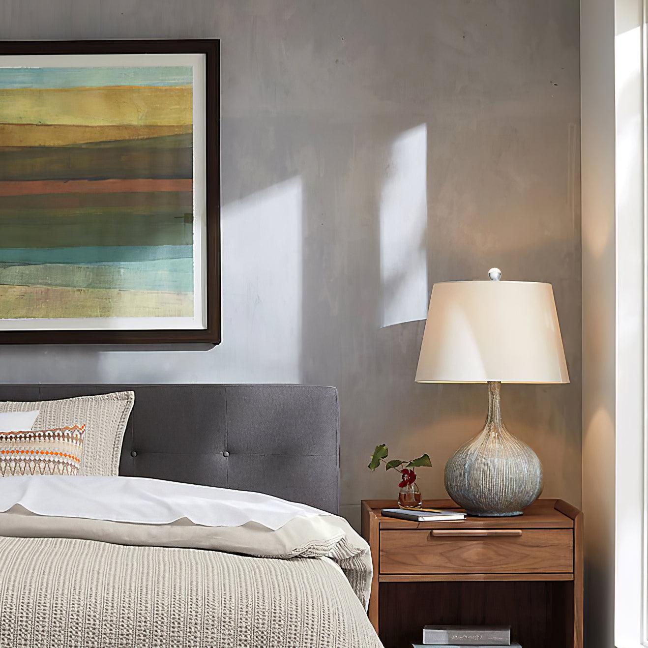 Deyra Ceramic Fabric Table Lamp-Neutral Decor
