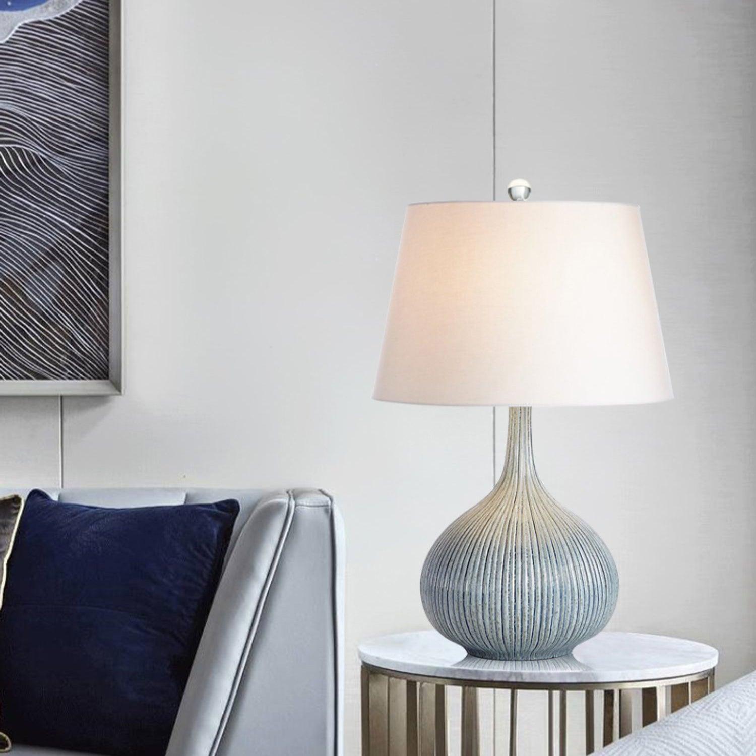Deyra Ceramic Fabric Table Lamp-Neutral Decor