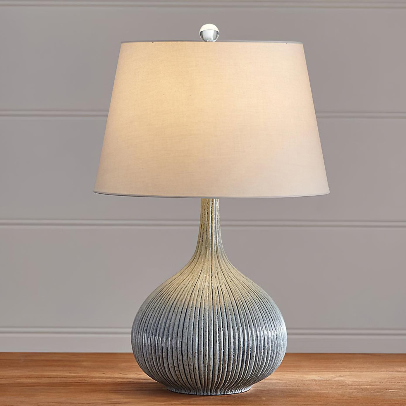 Deyra Ceramic Fabric Table Lamp-Neutral Decor