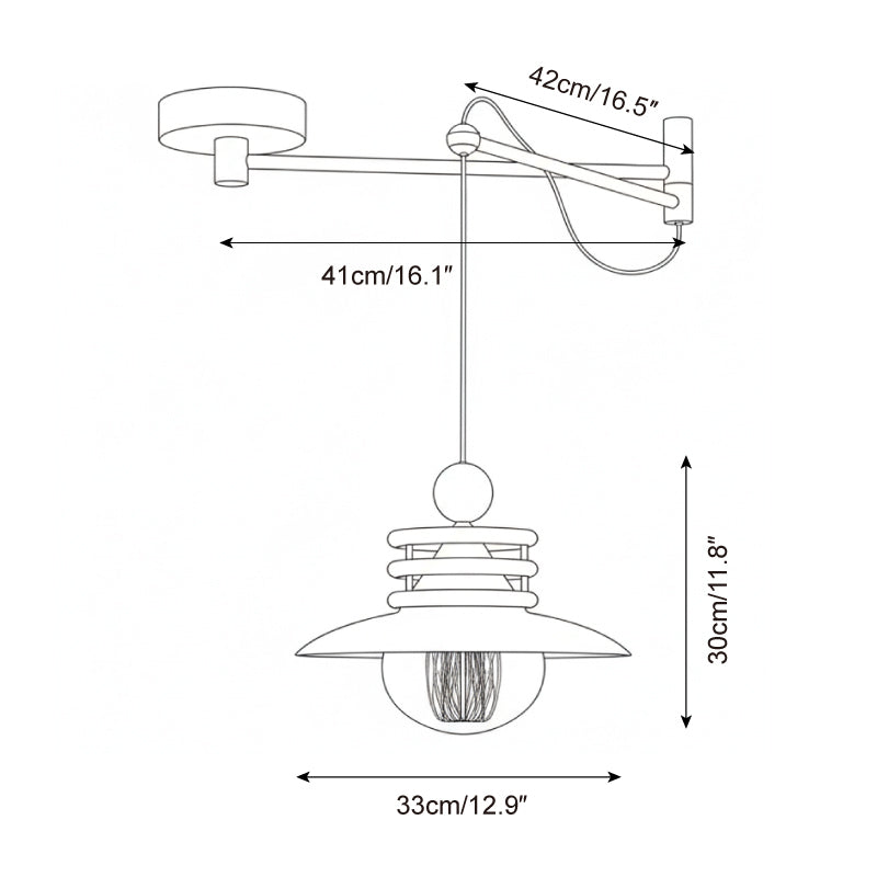 Marcella Swing Arm Pendant Lamp
