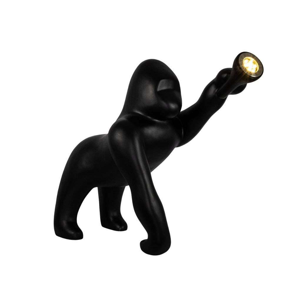Zasolil Artistic Resin Gorilla Floor Lamp-Neutral Decor