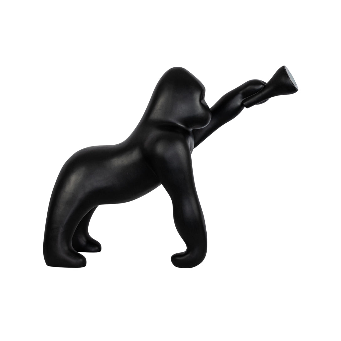 Zasolil Artistic Resin Gorilla Floor Lamp-Neutral Decor