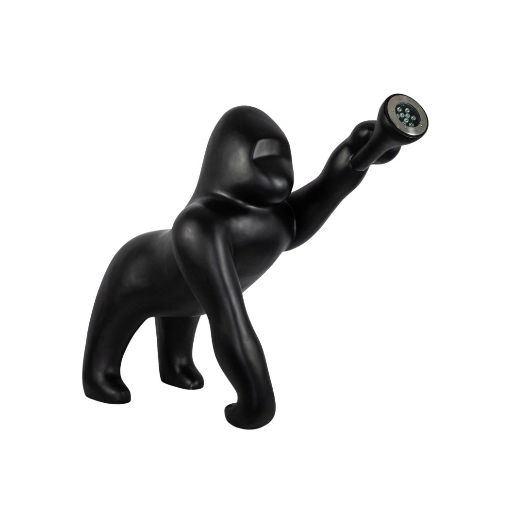 Zasolil Artistic Resin Gorilla Floor Lamp-Neutral Decor