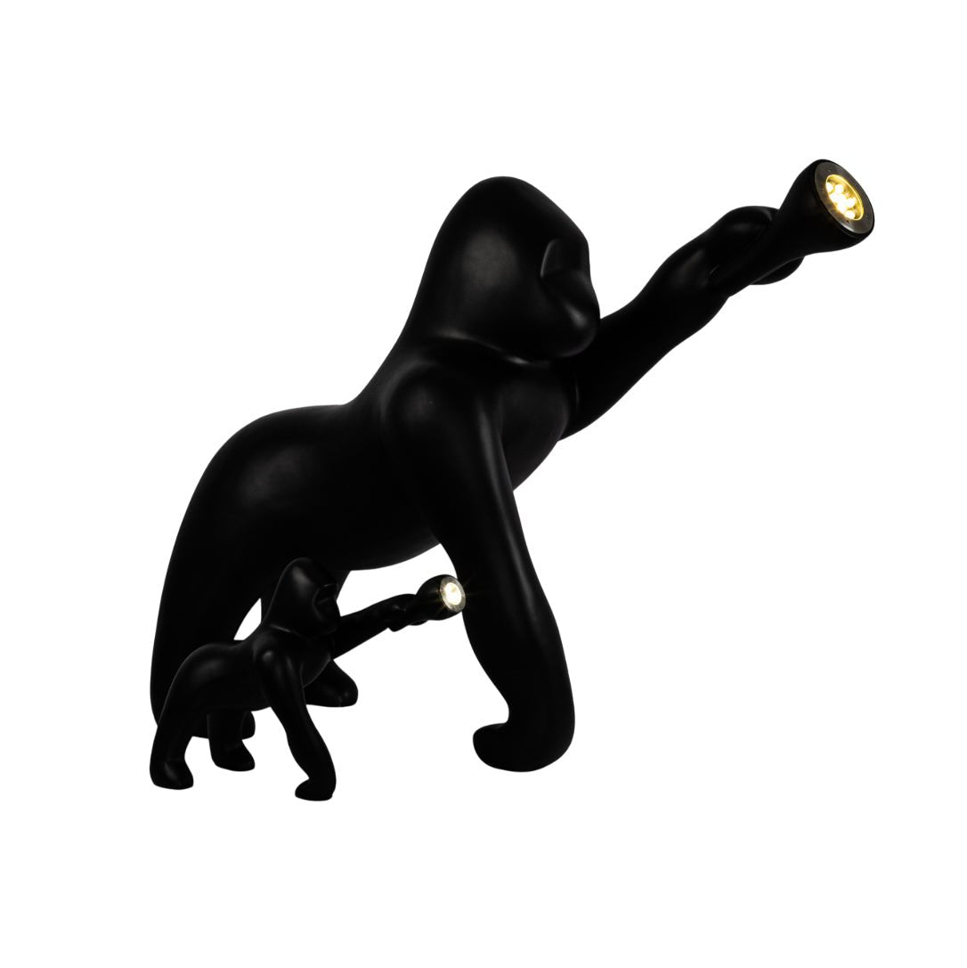 Zasolil Artistic Resin Gorilla Floor Lamp-Neutral Decor