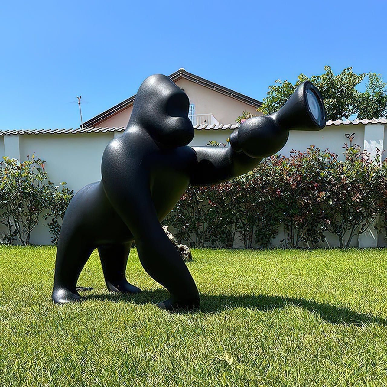 Zasolil Artistic Resin Gorilla Floor Lamp-Neutral Decor