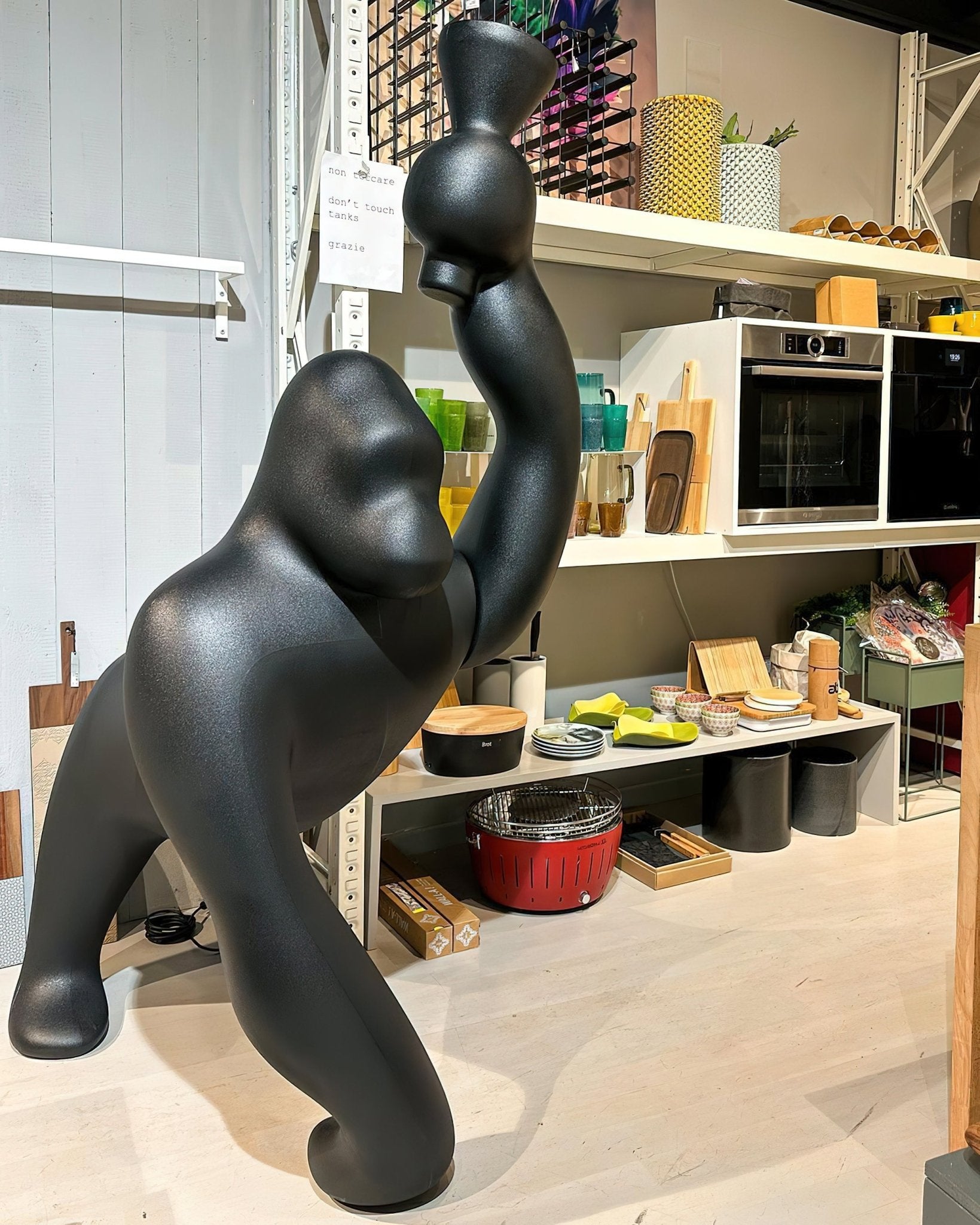 Zasolil Artistic Resin Gorilla Floor Lamp-Neutral Decor