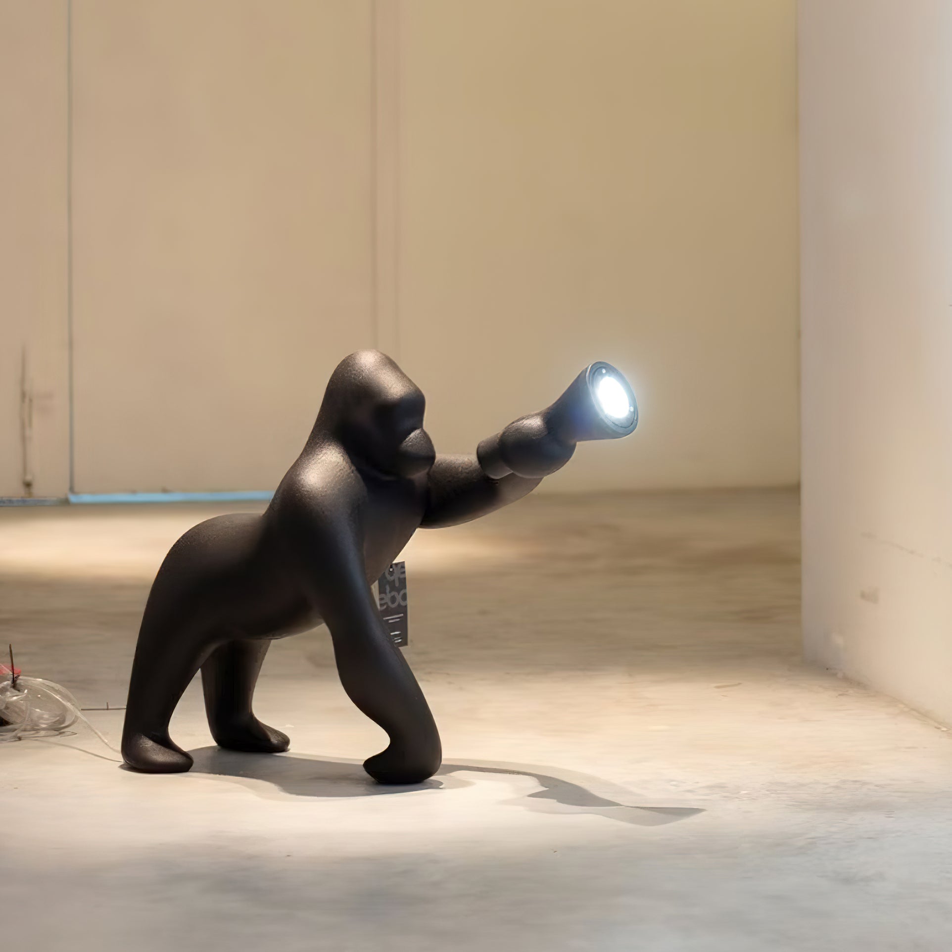 Zasolil Artistic Resin Gorilla Floor Lamp-Neutral Decor