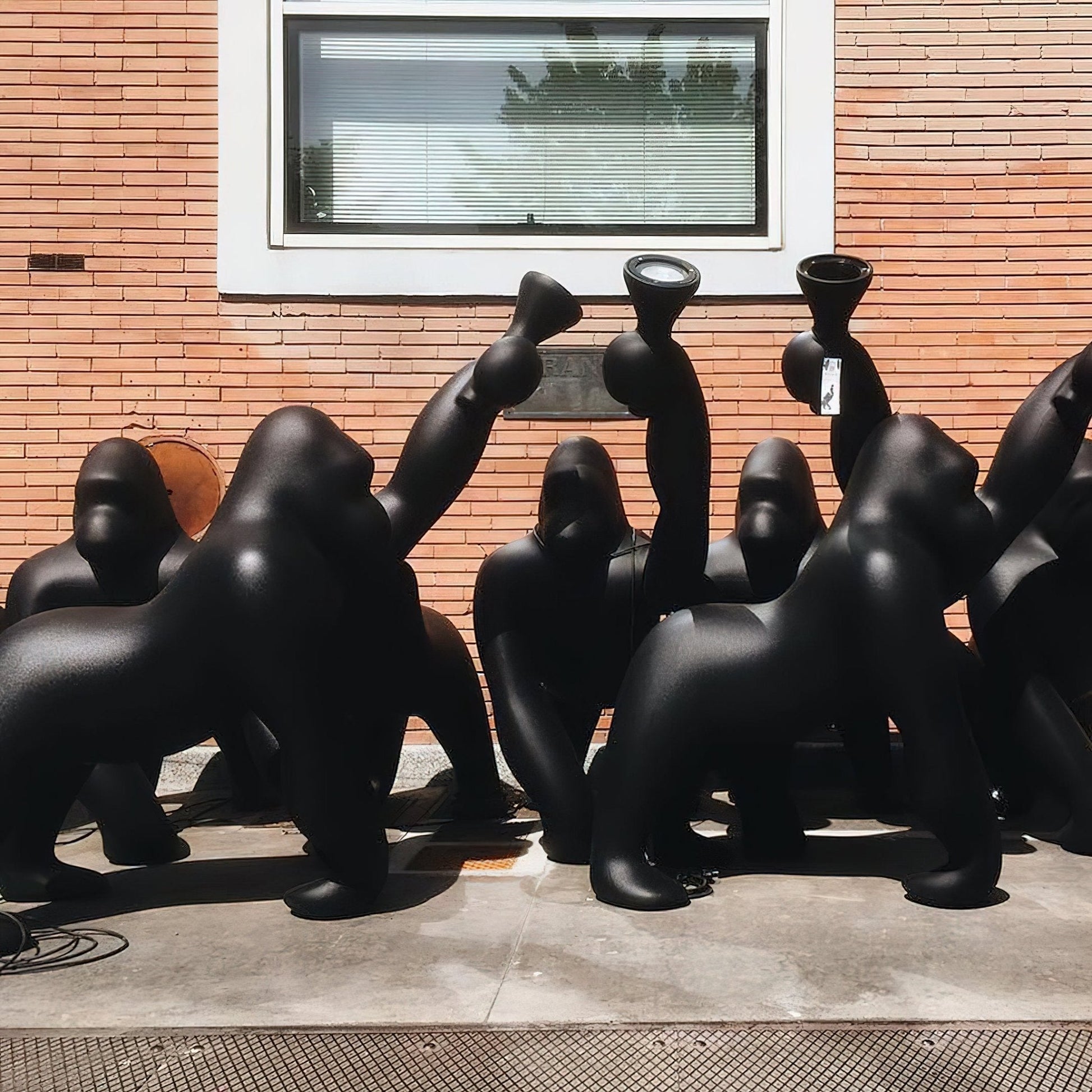 Zasolil Artistic Resin Gorilla Floor Lamp-Neutral Decor