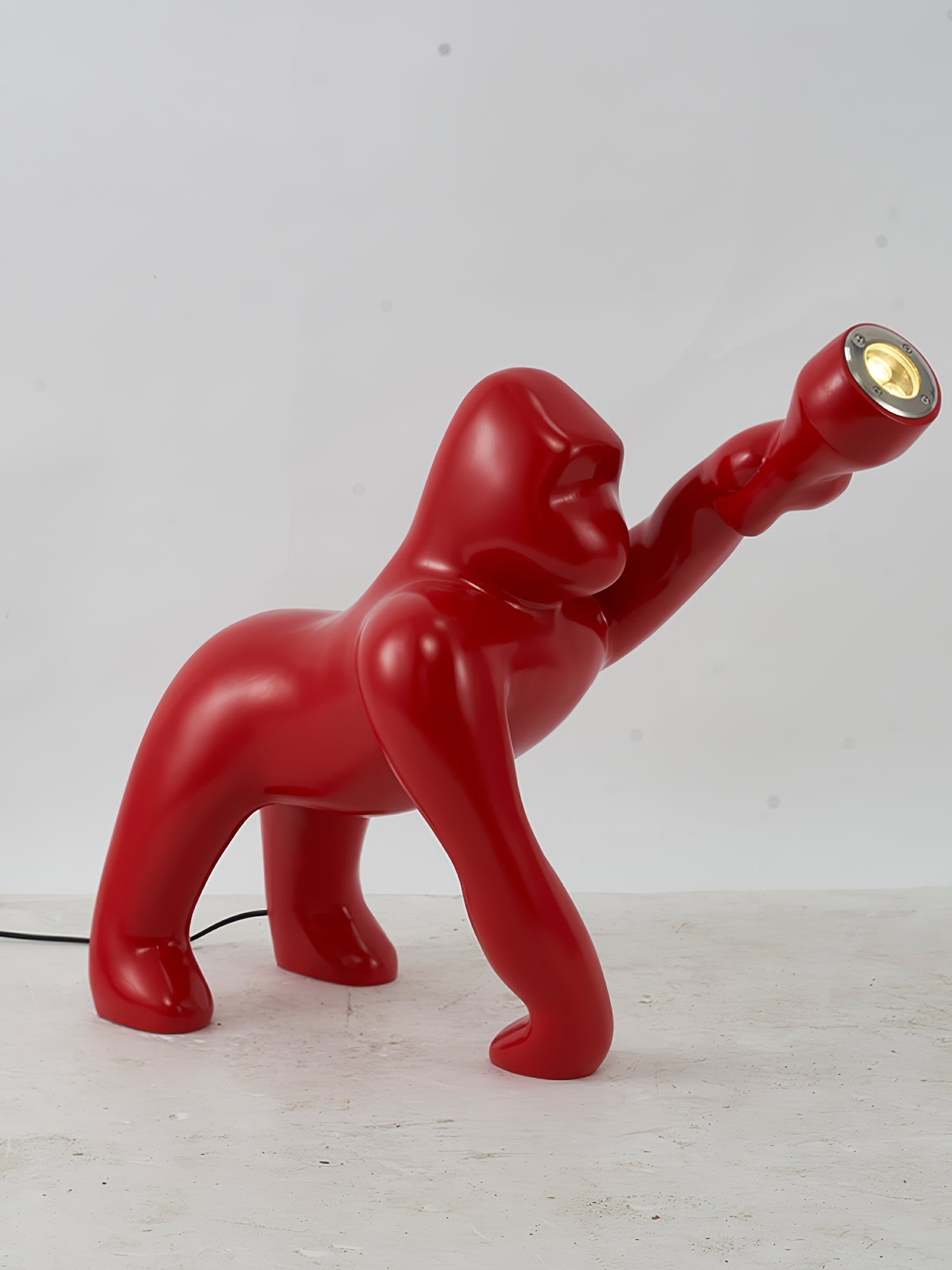 Zasolil Artistic Resin Gorilla Floor Lamp-Neutral Decor