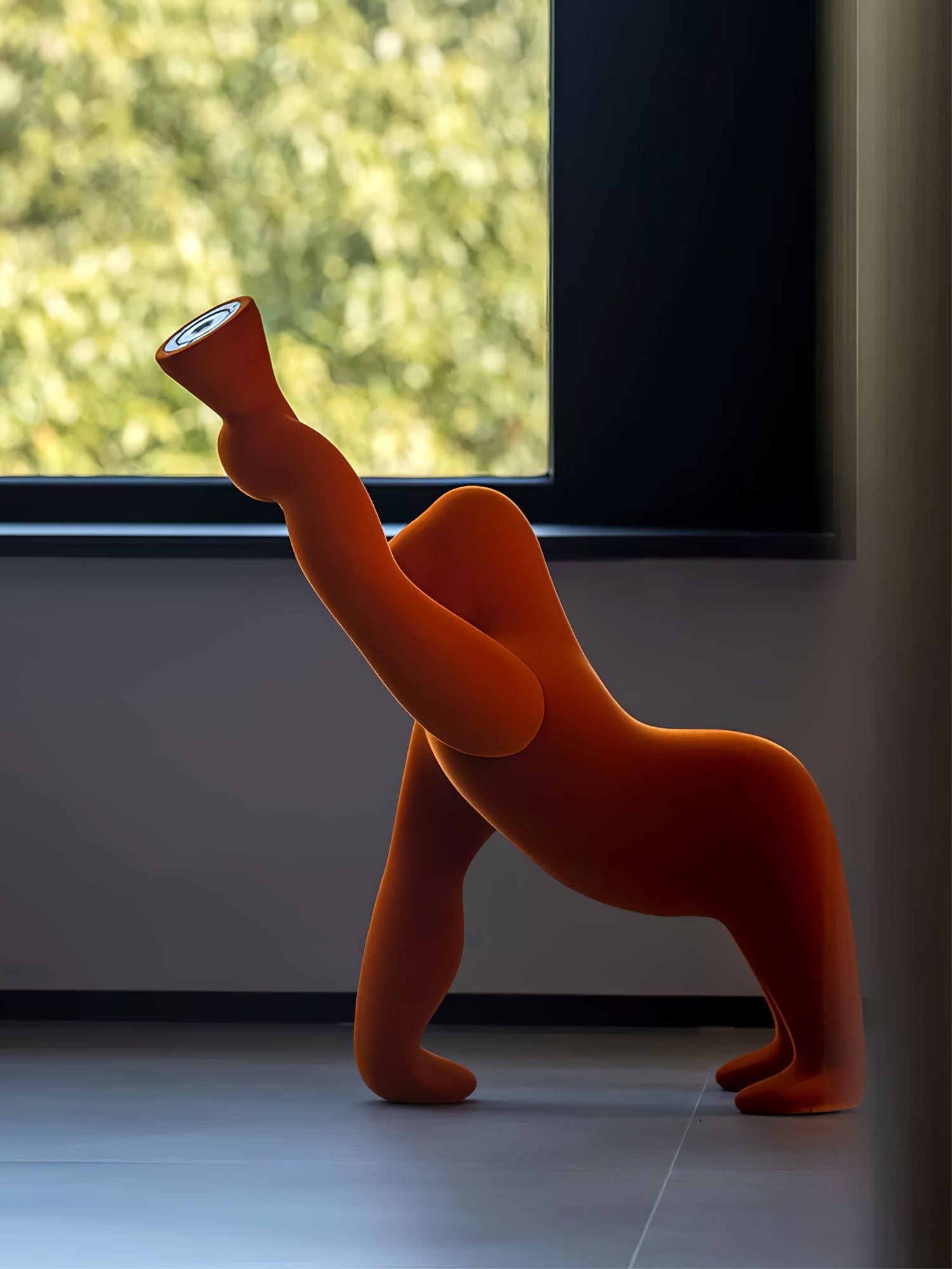 Zasolil Artistic Resin Gorilla Floor Lamp-Neutral Decor